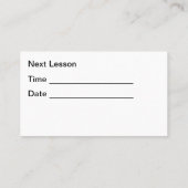 Tennis Lessons Appointment Visitekaartjes (Achterkant)