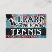 Tennis Lessons Visitekaartjes - Blauw rood (Voorkant)