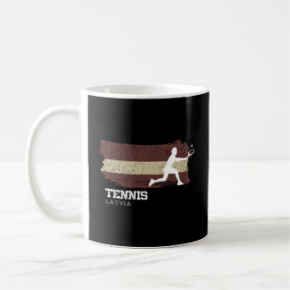 Tennis Letland Vlag Tennis Speler Tennis Koffiemok