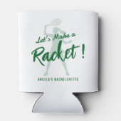 Tennis Let's Make a Racket Bachelorette-feest Blikjeskoeler (Achterkant)