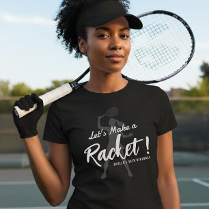 Tennis Let's Make a Racket Verjaardagsfeestje T-shirt
