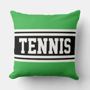 TENNIS Leuk Vet Sportief Helder Groen Zwart Strepe Kussen