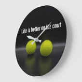 Tennis leven is beter op de rechtbank met ballen grote klok (Hoek)