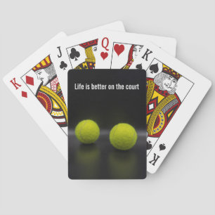 Tennis-leven is beter op de tennisbal pokerkaarten