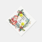 Tennis Leven is beter op het veld Kerstfeest Servet (Hoek)