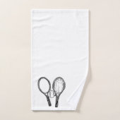 Tennis-leven is beter voor de rechtbank zwart-wit handdoek (Handdoek)