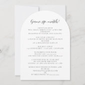 Tennis liefde met details bruiloft kaart (Achterkant)