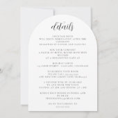 Tennis liefde met details bruiloft kaart (Achterkant)