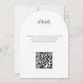 Tennis Liefde met QR Code Trouwen Kaart (Achterkant)