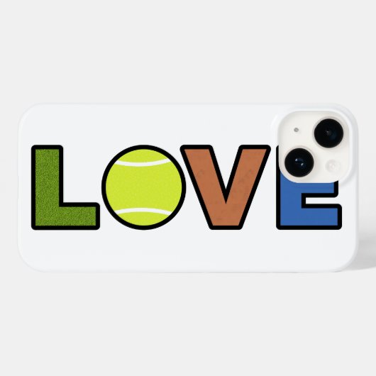 Tennis Liefde Phonehoesje Case-Mate iPhone Case (Achterkant (horizontaal))