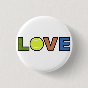 Tennis Liefde Ronde Knop Button 3,2 Cm