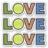 Tennis Liefde Stickers (Voorkant)