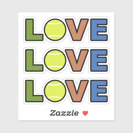 Tennis Liefde Stickers (Vel)