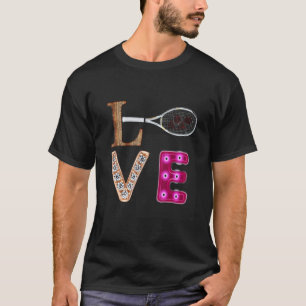 Tennis Liefde Tennis Score Tennis Bloem Design Tie T-shirt