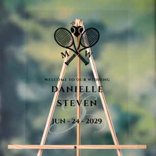 Tennis liefde welkom acryl bord