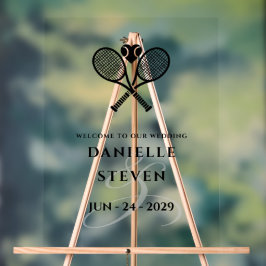 Tennis liefde welkom acryl bord
