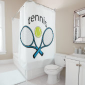 Tennis liefhebben douchegordijn (In situ)