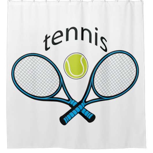 Tennis liefhebben douchegordijn (Voorkant)