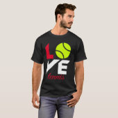 Tennis liefhebben t-shirt (Voorkant volledig)