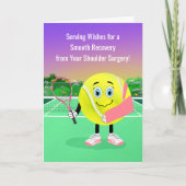 Tennis Liefhebber Schouderoperatie Beterschap Kaart (Voorkant)
