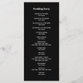 Tennis liefhebbers bruiloft ceremonie programma programmakaart (Achterkant)