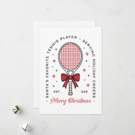 Tennis liefhebbers leuke vrolijke kerstgroeten feestdagenkaart