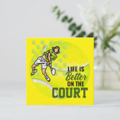 Tennis Life is beter op de Court for Player Kaart (Staand voorkant)