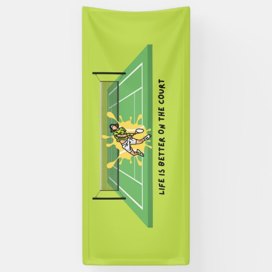 Tennis Life is beter op de gerechtsbanner Spandoek (Verticaal)