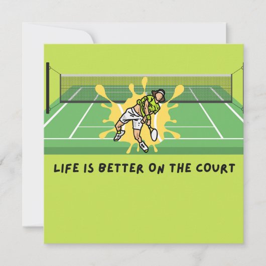 Tennis Life is beter voor de rechtbank Kaart (Voorkant)