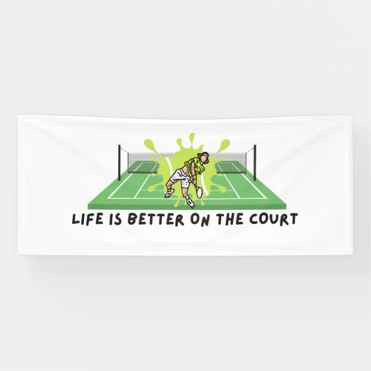 Tennis Life is beter voor de rechtbank Spandoek (Horizontaal)