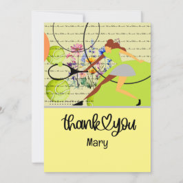 Tennis Life is beter voor de vrouwelijke rechtbank Bedankkaart