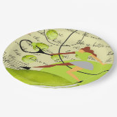 Tennis Life is beter voor de vrouwelijke rechtbank Papieren Bordje (Gekanteld)