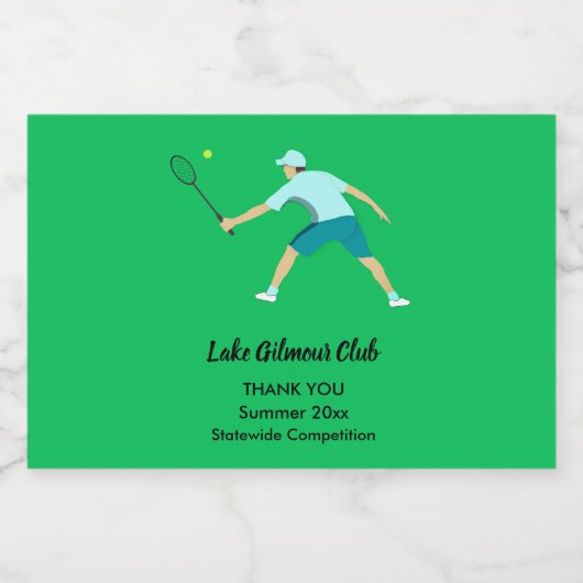 Tennis Likeurfles Etiket (Enkel label)