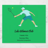 Tennis Likeurfles Etiket (Enkel label)