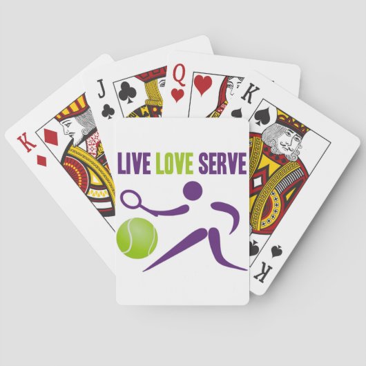 Tennis: Live. Love. Serve. Speelkaarten (Achterkant)