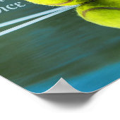 Tennis live once sever twice, Tennis Ball, Court Poster (Hoek)