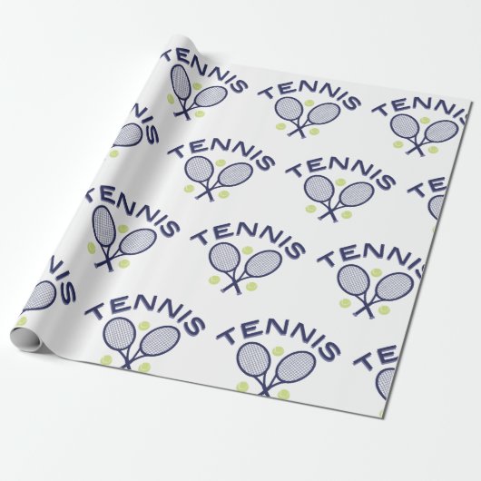 Tennis Logo Cadeaupapier (Uitgerold)