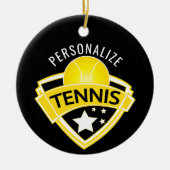 Tennis 🎾 Logo Design Keramisch Ornament (Voorkant)