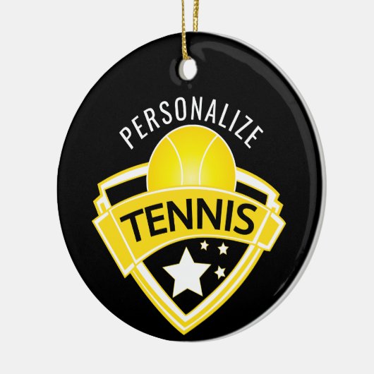 Tennis 🎾 Logo Design Keramisch Ornament (Links)