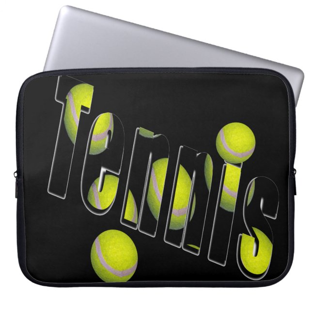 Tennis Logo en ballen, Laptop Sleeve (Voorkant)