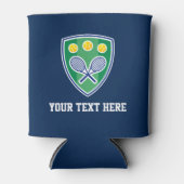 Tennis logo koelboxxen met aangepaste tekst blikjeskoeler (Voorkant)