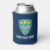Tennis logo koelboxxen met aangepaste tekst blikjeskoeler (Blikje Achterkant)