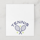 Tennis Logo Plaatskaartje (Buitenkant ongevouwen)