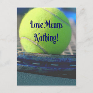 Tennis Love betekent niets! Motivatie Funny Briefkaart