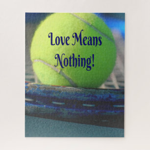 Tennis Love betekent niets!  Motivatie Funny Legpuzzel