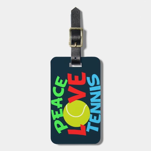 Tennis Love Blue Bagagelabel (Voorkant verticaal)