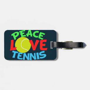 Tennis Love Blue Bagagelabel