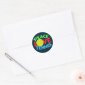 Tennis Love Blue Kerstmis Ronde Sticker (Envelop)