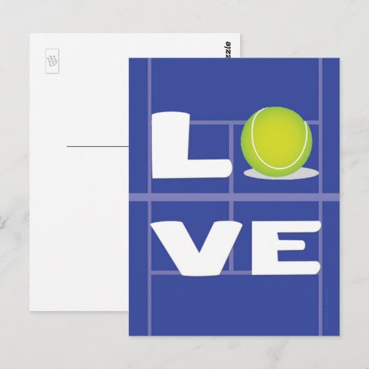 Tennis LOVE Briefkaart (Voorkant / Achterkant)