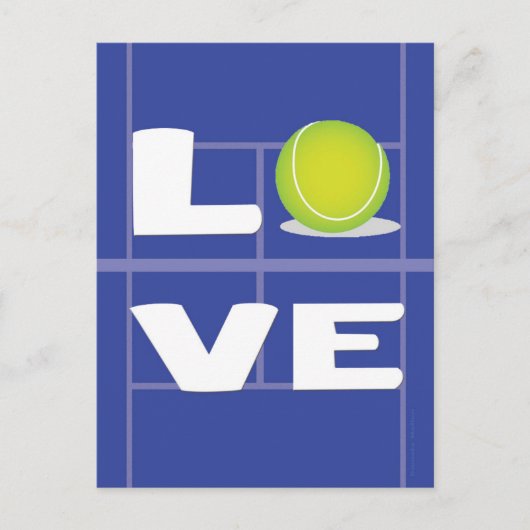 Tennis LOVE Briefkaart (Voorkant)